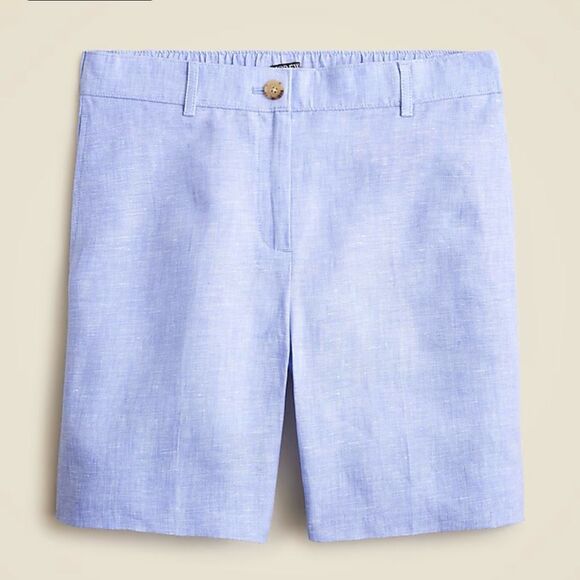 J. Crew Pants - J. Crew 6" Harbor short in linen French Blue Size XS NWT CH876